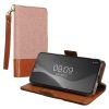 Kwmobile калъф за Samsung Galaxy S22, светло розов/кафяв, текстил/силикон, KWM000021SB001C