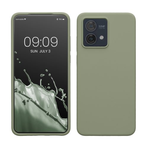 Kwmobile калъф за Motorola Moto G84, светло зелен, силиконов, KWM000022NO011C