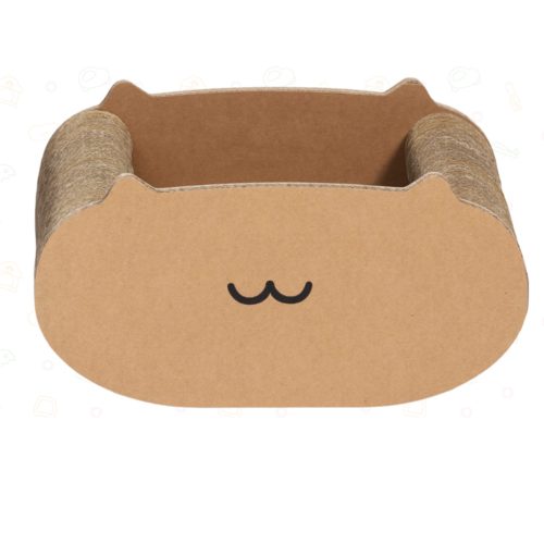 Легло за котка Navaris, 41x40x20 см, 2 в 1, рециклиран картон, кафяво