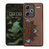 Kwmobile Кейс за Xiaomi Redmi Note 13 Pro Plus 5G, Кафяв, Дървен/Силиконов, KWM000020KL005C