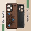 Kwmobile Кейс за Xiaomi Redmi Note 13 Pro Plus 5G, Кафяв, Дървен/Силиконов, KWM000020KL005C