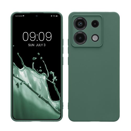 Kwmobile калъф за Xiaomi Redmi Note 13 Pro 5G, зелен, силиконов, KWM000020LD018C