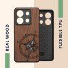 Kwmobile Кейс за Xiaomi Redmi Note 13 Pro 5G, Кафяв, Дървен/Силиконов, KWM000020MN003C