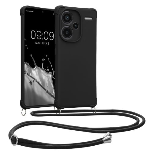 Kwmobile калъф с връзка за Xiaomi Redmi Note 13 Pro Plus 5G, черен, силиконов, KWM000020ND003C