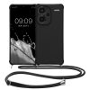 Kwmobile калъф с връзка за Xiaomi Redmi Note 13 Pro Plus 5G, черен, силиконов, KWM000020ND003C