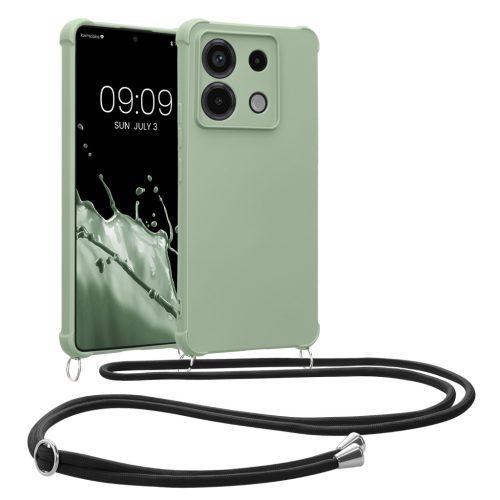 Kwmobile калъф с връзка за връзка за Xiaomi Redmi Note 13 Pro 5G, светло зелен, силиконов, KWM000020NG004C