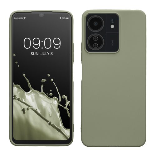 Kwmobile калъф за Xiaomi Poco C65/Redmi 13C, светло зелен, силиконов, KWM000020KM002C
