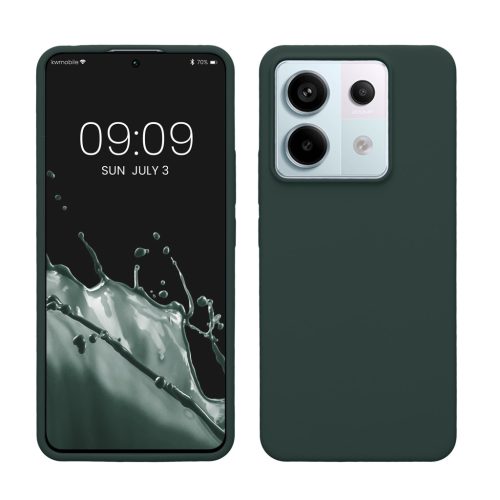Kwmobile калъф за Xiaomi Redmi Note 13 Pro 5G, тъмнозелен, силиконов, KWM000020LF010C