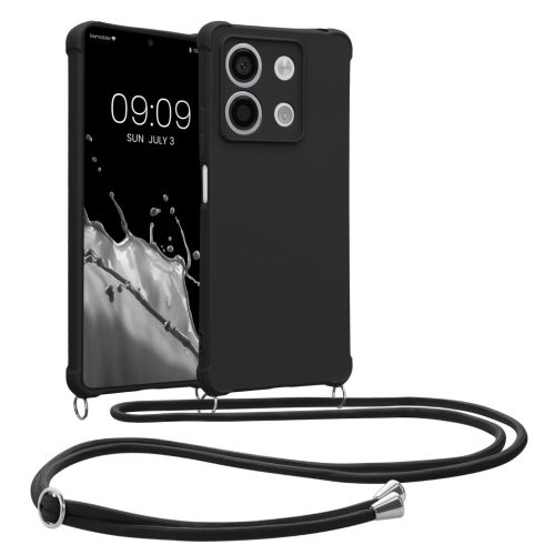 Kwmobile калъф с връзка за връзка за Xiaomi Redmi Note 13, черен, силиконов, KWM000020NC003C