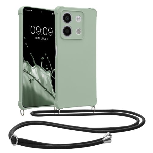 Kwmobile калъф с връзка за връзка за Xiaomi Redmi Note 13, светло зелен, силиконов, KWM000020NC004C