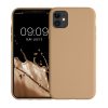 Kwmobile калъф за Apple iPhone 11, кремав, силиконов, KWM000010SX073C