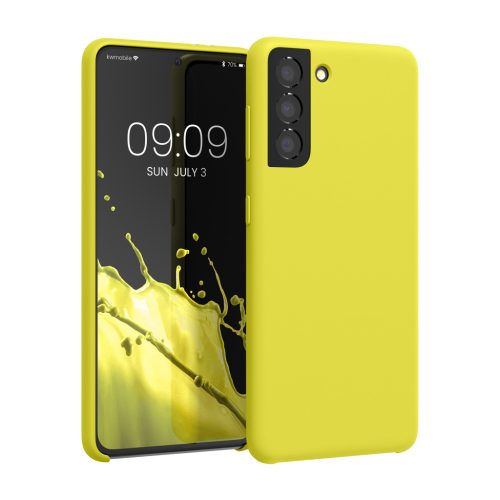 Kwmobile калъф за Samsung Galaxy S21, жълт, силиконов, KWM000012BT079C
