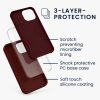 Kwmobile калъф за Apple iPhone 13 Mini, тъмночервен, силиконов, KWM000013OU058C