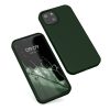 Kwmobile калъф за Apple iPhone 13, тъмнозелен, силиконов, KWM000013OV096C