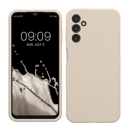 Kwmobile калъф за Samsung Galaxy A14 5G, кремав, силиконов, KWM000018GD046C
