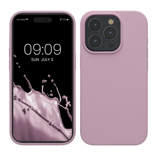 Kwmobile калъф за Apple iPhone 15 Pro, светло лилав, силиконов, KWM000020CC031C