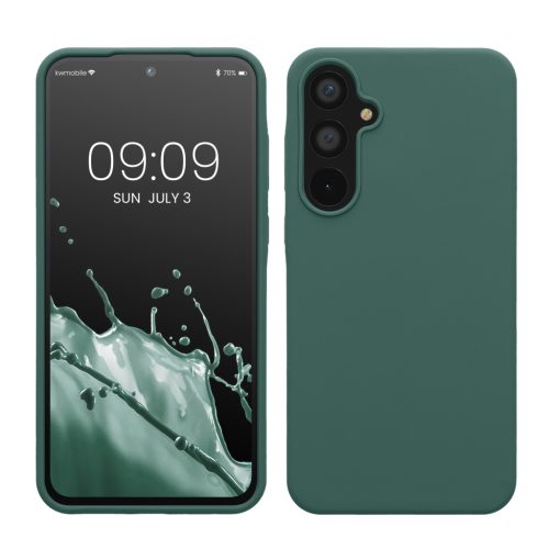Kwmobile калъф за Samsung Galaxy A55 5G, зелен, силиконов, KWM000021ME021C