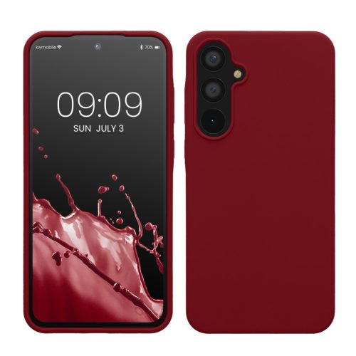 Kwmobile калъф за Samsung Galaxy A55 5G, червен, силиконов, KWM000021ME023C