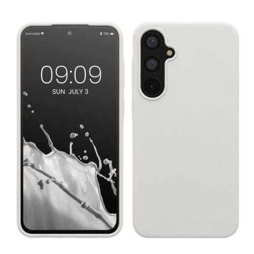 Силиконов калъф Kwmobile за Samsung Galaxy A55 5G, бял, KWM000021ME030C