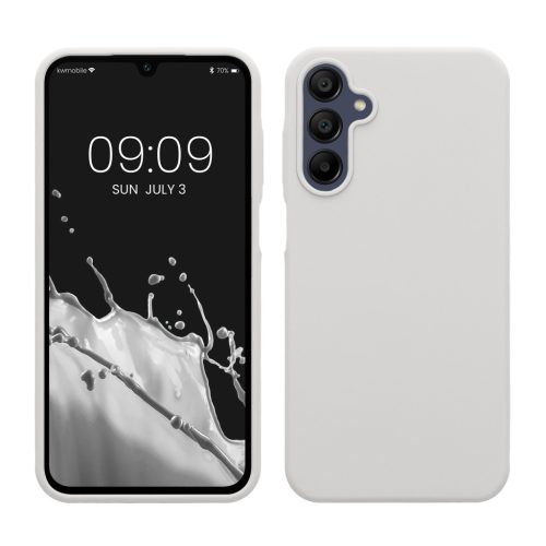 Силиконов калъф Kwmobile за Samsung Galaxy A15 5G, бял, KWM000021MF026C