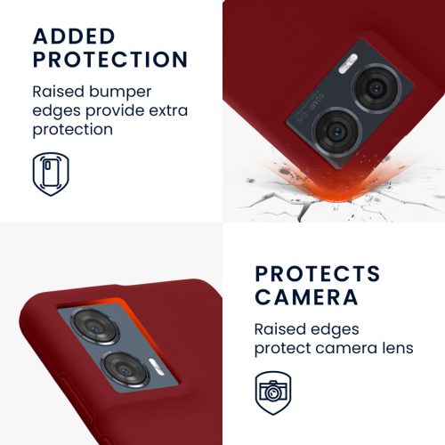 Kwmobile калъф за Motorola Edge 50 Fusion, червен, силиконов, KWM000022SQ004C