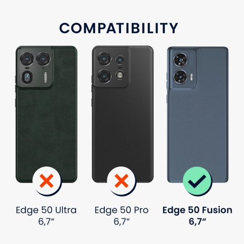 Kwmobile калъф за Motorola Edge 50 Fusion, червен, силиконов, KWM000022SQ004C