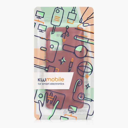 Kwmobile калъф за Motorola Edge 50 Fusion, червен, силиконов, KWM000022SQ004C