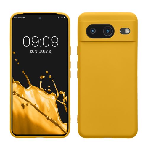 Kwmobile калъф за Google Pixel 8, жълт, силиконов, KWM0000208L019C
