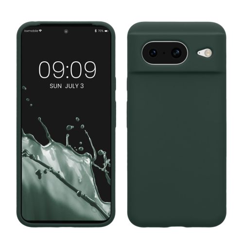 Kwmobile калъф за Google Pixel 8, тъмнозелен, силиконов, KWM000020JF028C
