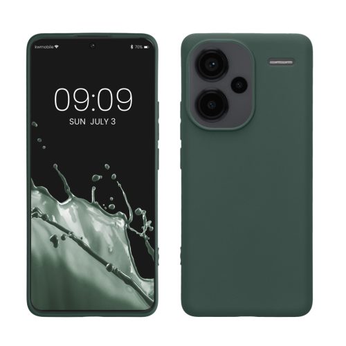 Kwmobile калъф за Xiaomi Redmi Note 13 Pro Plus 5G, тъмнозелен, силиконов, KWM000020KI006C