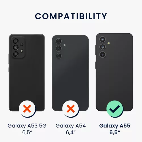 Kwmobile калъф за Samsung Galaxy A55 5G, зелен, силиконов, KWM000021MG016C