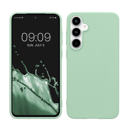 Kwmobile калъф за Samsung Galaxy A55 5G, светло зелен, силиконов, KWM000021MG021C