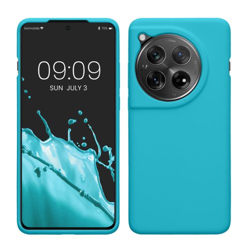 Kwmobile калъф за OnePlus 12, светло син, силиконов, KWM000022QC006C