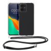 Kwmobile калъф с връзка за Motorola Moto G64, прозрачен/черен, силиконов, KWM000022SU001C