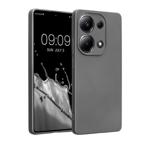 Kwmobile калъф за Poco M6 Pro, сив, силиконов, KWM000020MJ004C