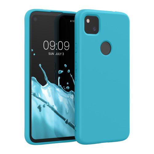 Kwmobile калъф за Google Pixel 4a, светло син, силиконов, KWM000011JE046C