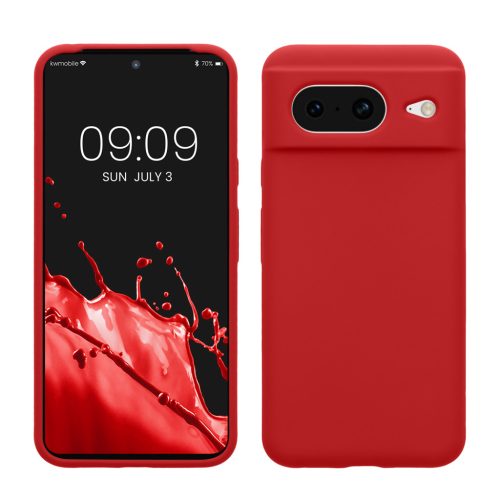 Kwmobile калъф за Google Pixel 8, червен, силиконов, KWM000020JF032C
