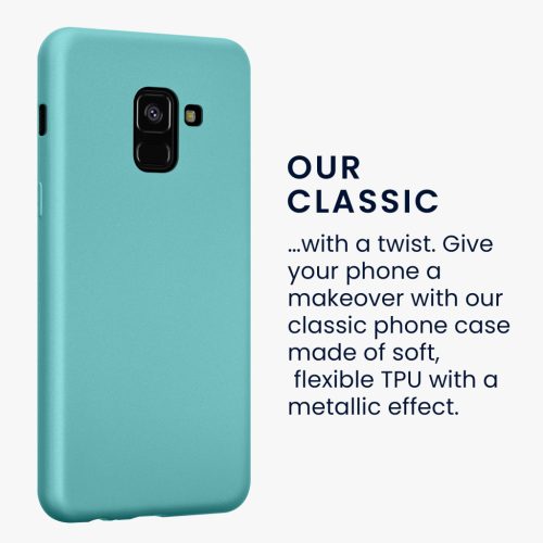 Kwmobile калъф за Samsung Galaxy A8 (2018), светло зелен, силиконов, KWM0000093L014C