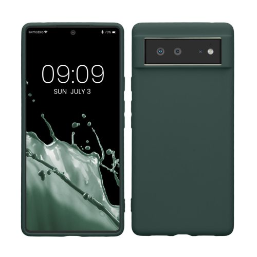 Kwmobile калъф за Google Pixel 6, тъмнозелен, силиконов, KWM000013DV048C