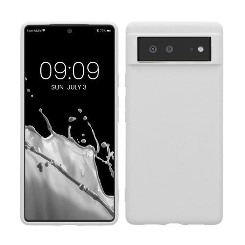 Kwmobile калъф за Google Pixel 6, бял, силиконов, KWM000013DV049C