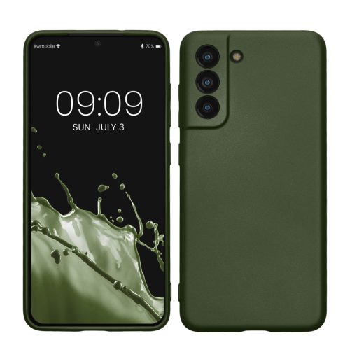 Kwmobile калъф за Samsung Galaxy S21 FE, зелен, силиконов, KWM000013FE018C
