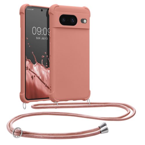 Kwmobile калъф с връзка за връзка за Google Pixel 8, розов, силиконов, KWM0000208T007C