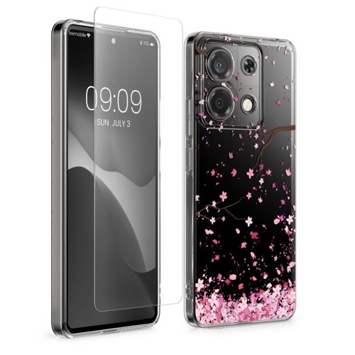 Комплект калъф и защитно фолио Kwmobile за Xiaomi Redmi Note 13 Pro 5G, многоцветен, силикон/закалено стъкло, KWM000020OX002C
