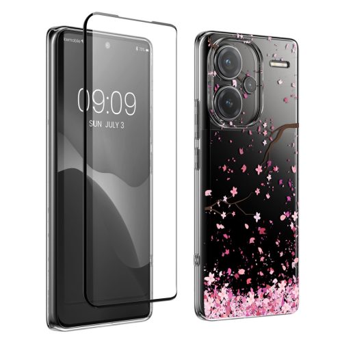 Комплект калъф и защитно фолио Kwmobile за Xiaomi Redmi Note 13 Pro Plus 5G, многоцветен, силикон/закалено стъкло, KWM000020OY002C