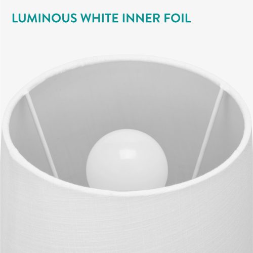 Set 2 Abajururi, E14, Alb/Alb, Navaris,  NAV000012AE008C