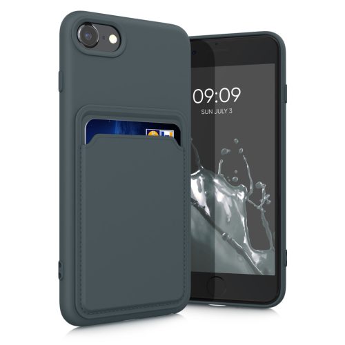 Kwmobile калъф за Apple iPhone SE (2022)/iPhone SE (2020)/iPhone 8, тъмнозелен, силиконов, KWM0000134I019C