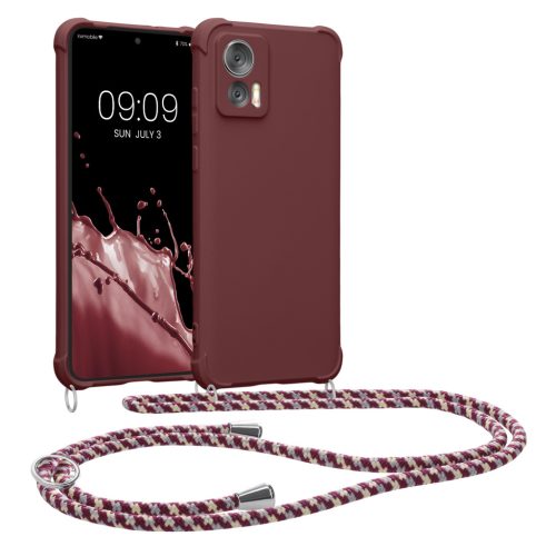 Kwmobile калъф с връзка за Motorola Edge 30 Neo, лилав, силиконов, KWM0000199S003C
