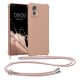 Kwmobile калъф с връзка за Motorola Edge 30 Neo, кремав, силиконов, KWM0000199S004C