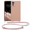 Kwmobile калъф с връзка за Motorola Edge 30 Neo, кремав, силиконов, KWM0000199S004C