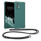 Kwmobile калъф с връзка за Motorola Edge 30 Neo, зелен, силиконов, KWM0000199S005C